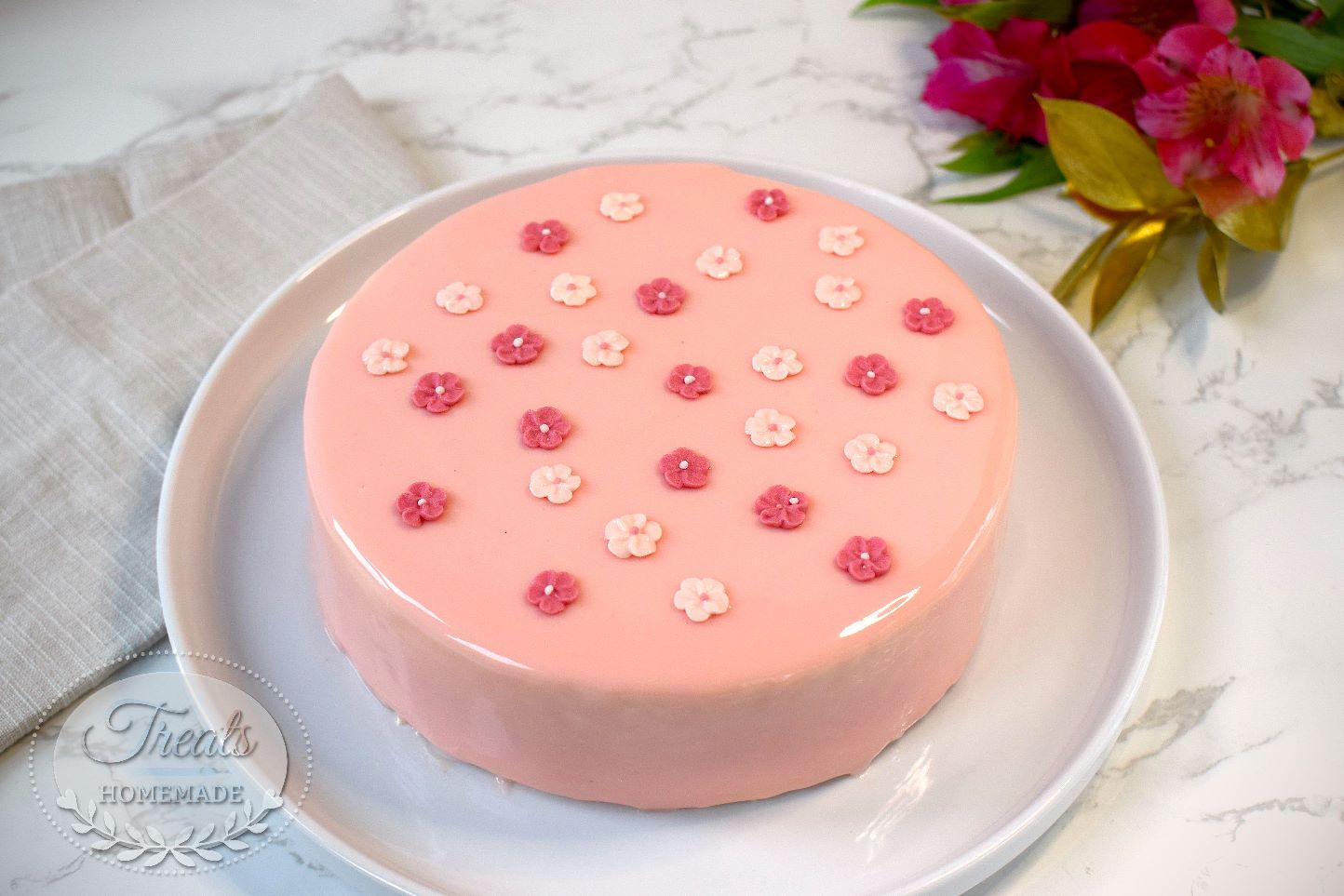Strawberry & Vanilla Entremet - Treats Homemade